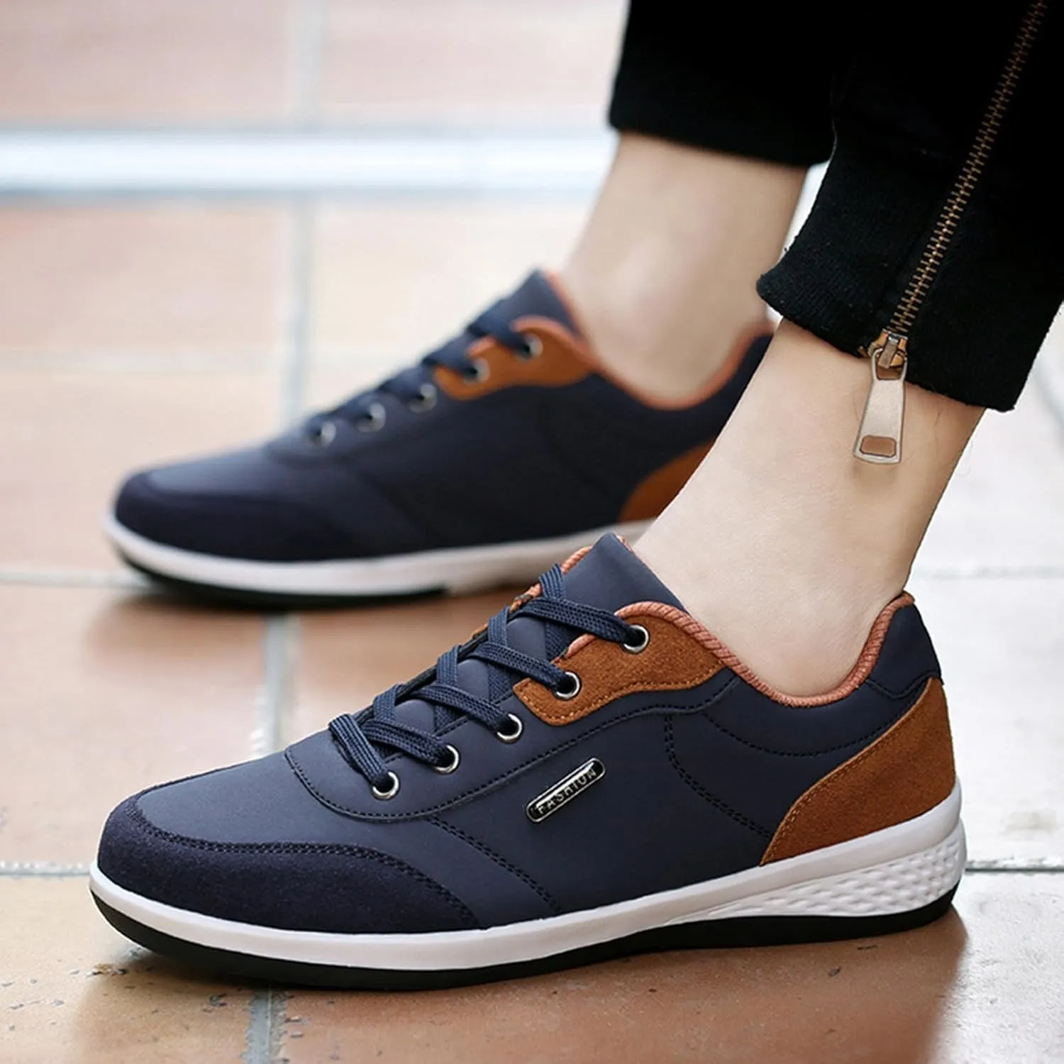 Men's Sneakers Mens Slip on Shoes Sneaker for Men Tennis Shoe for Men Breathable Mesh Sneaker