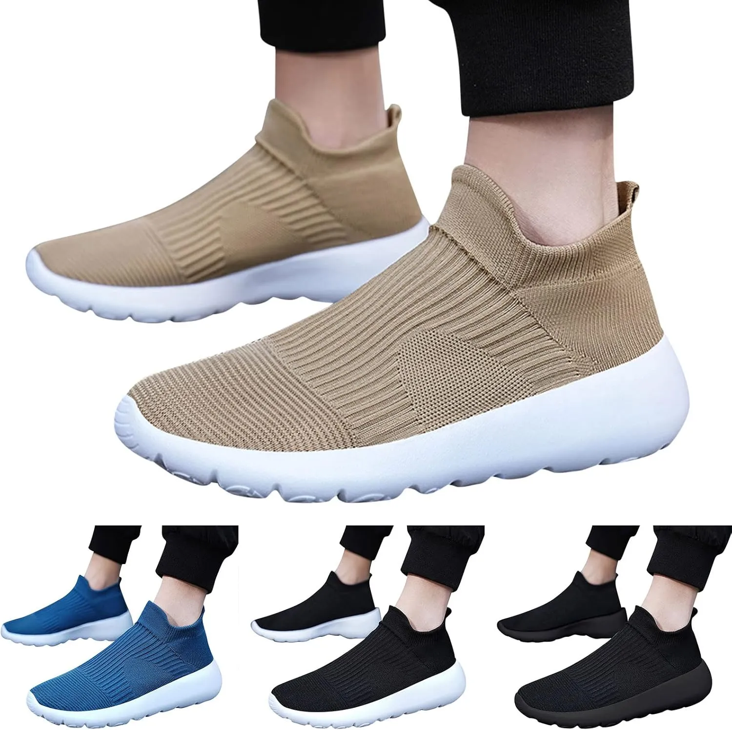 Mens Tennis Shoes Men's Shoes Slip on Shoe for Men Sneaker for Men Casual Breathable Sneaker