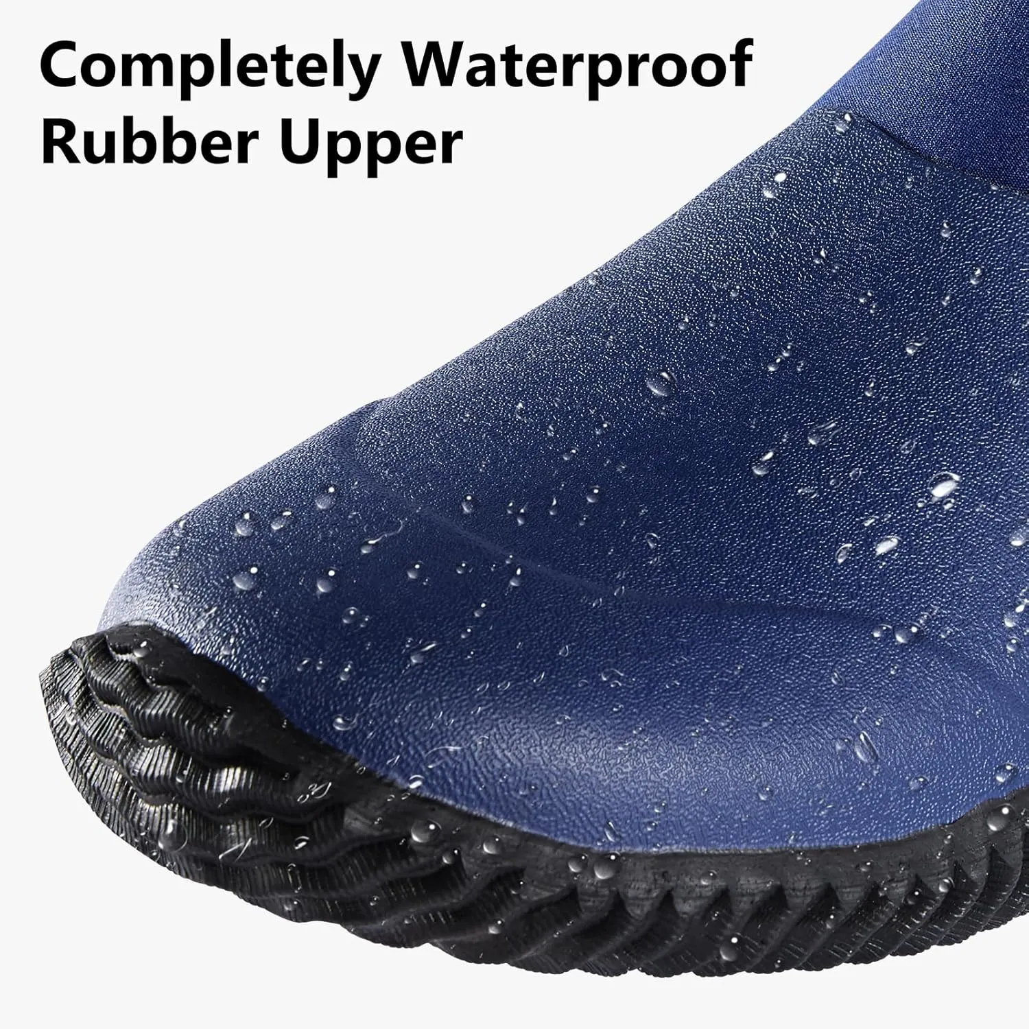 Mens Waterproof Garden Shoes Rain Boots Slip-On Footwear for Gardening Farming Camping Lawn Care Yard Work