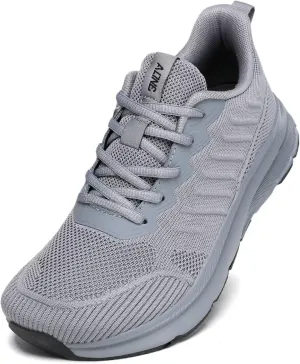 Mens Wide Walking Shoes Soft Sole Non Slip Running Comfortable Tennis Breathable Athletic Gym Workout Sport Sneakers