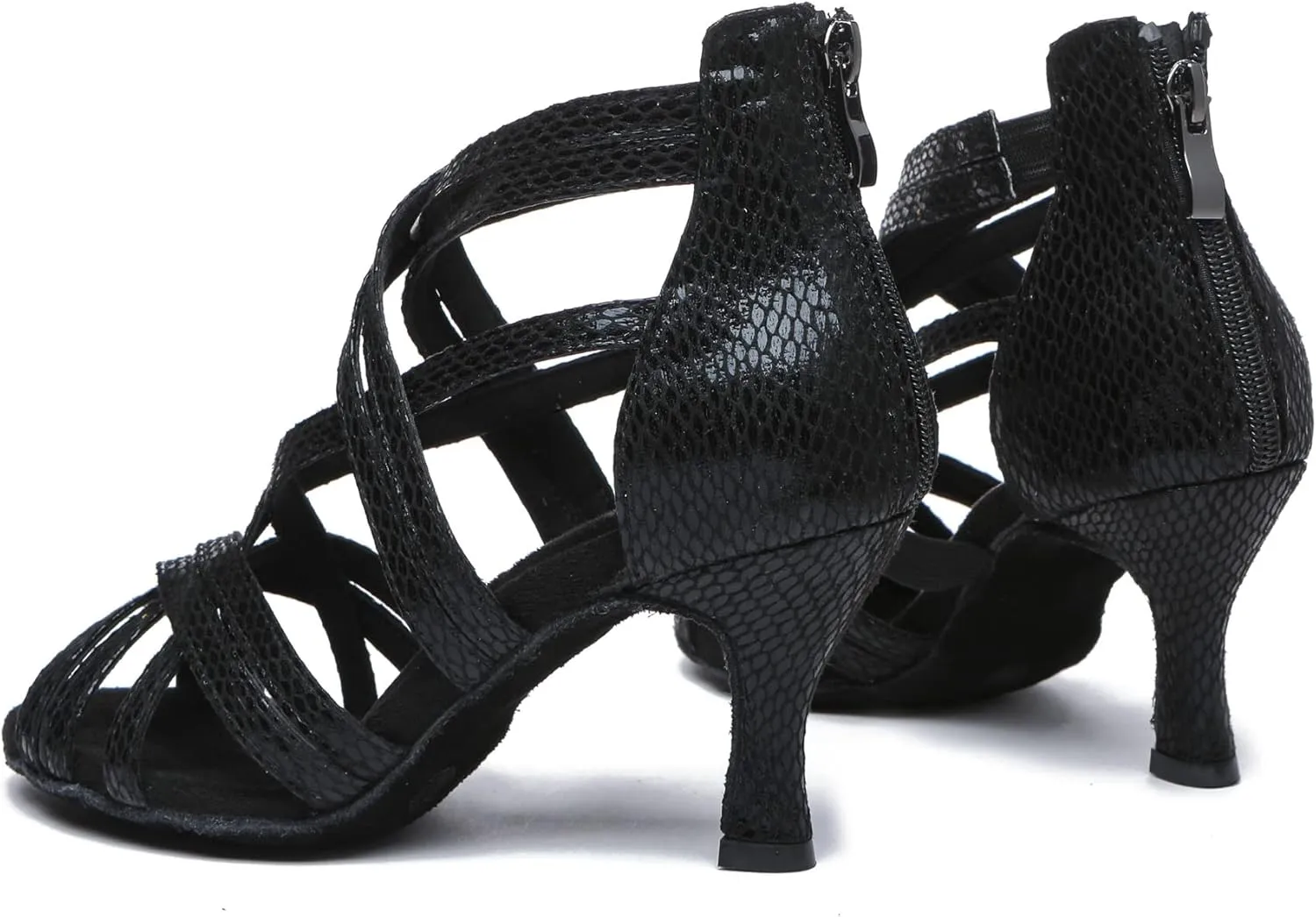 Minishion Dancing Shoes Heels for Women Snake Wedding Sandals L538