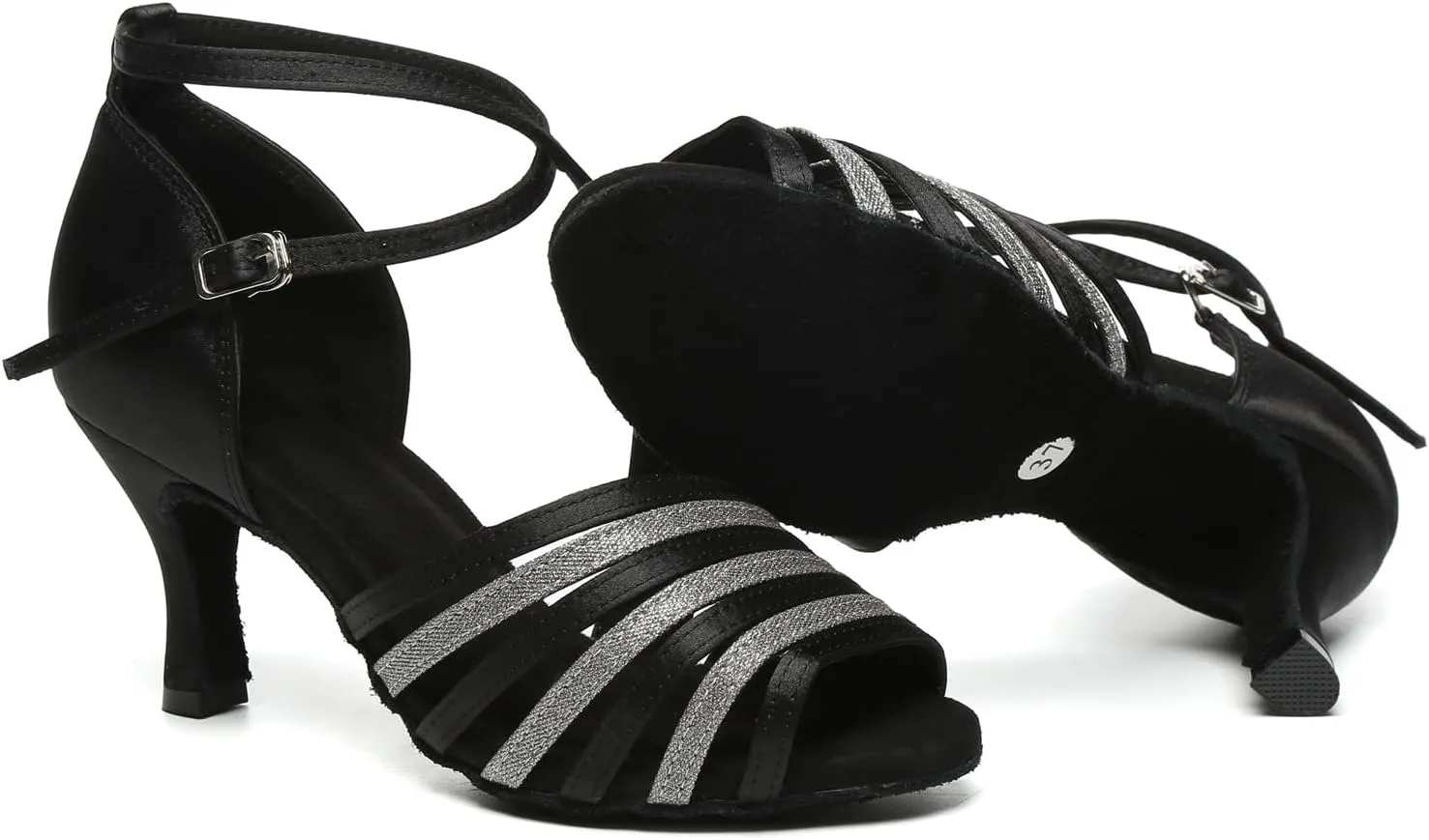 Minishion Womens Ballroom Dance Shoes Strappy Latin Salsa Wedding Evening Sandals