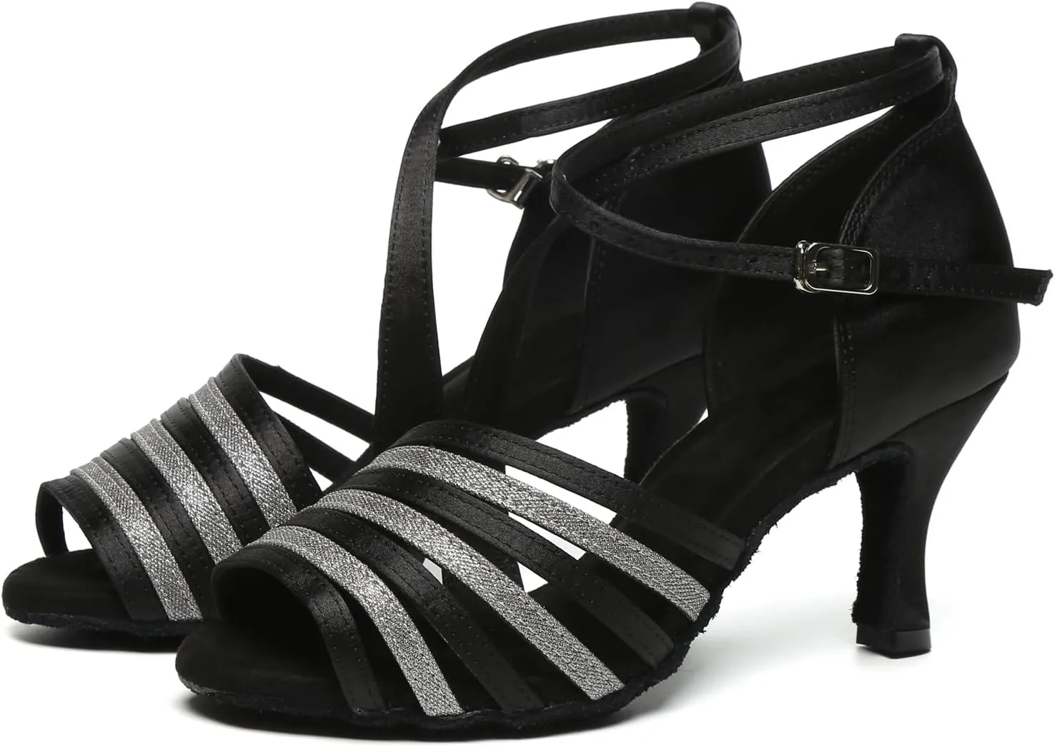 Minishion Womens Ballroom Dance Shoes Strappy Latin Salsa Wedding Evening Sandals