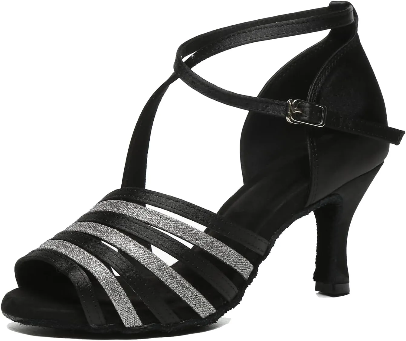 Minishion Womens Ballroom Dance Shoes Strappy Latin Salsa Wedding Evening Sandals