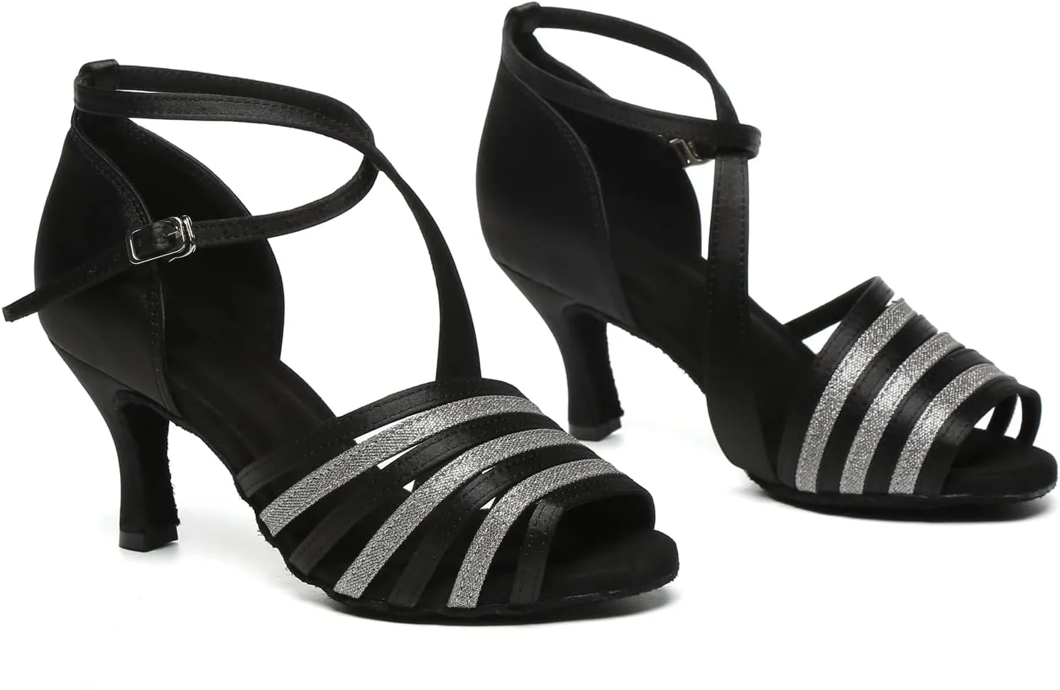 Minishion Womens Ballroom Dance Shoes Strappy Latin Salsa Wedding Evening Sandals