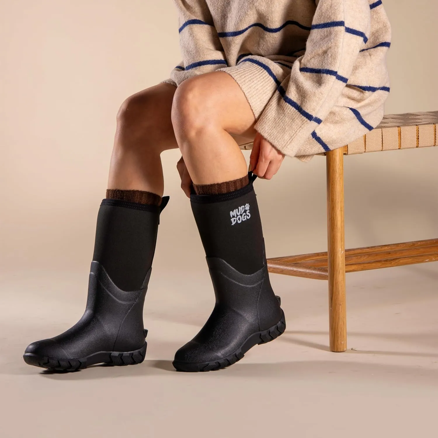 Mud Dogs RUTLAND MID Mens Womens Unisex Waterproof Dog Walking Neoprene Ankle Wellies Wellington Boots
