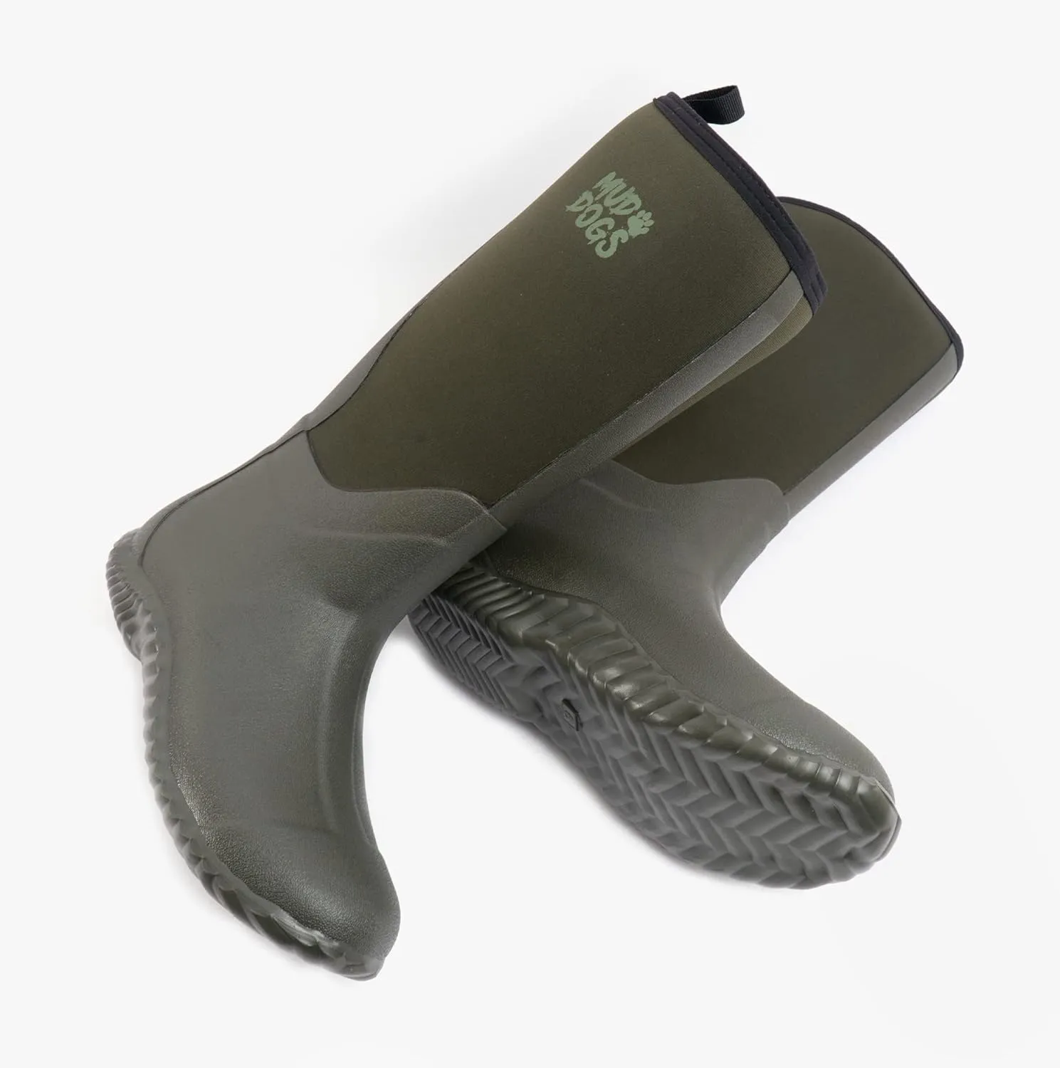 Mud Dogs RUTLAND TALL Mens Womens Unisex Waterproof Dog Walking Neoprene Ankle Wellies Wellington Boots