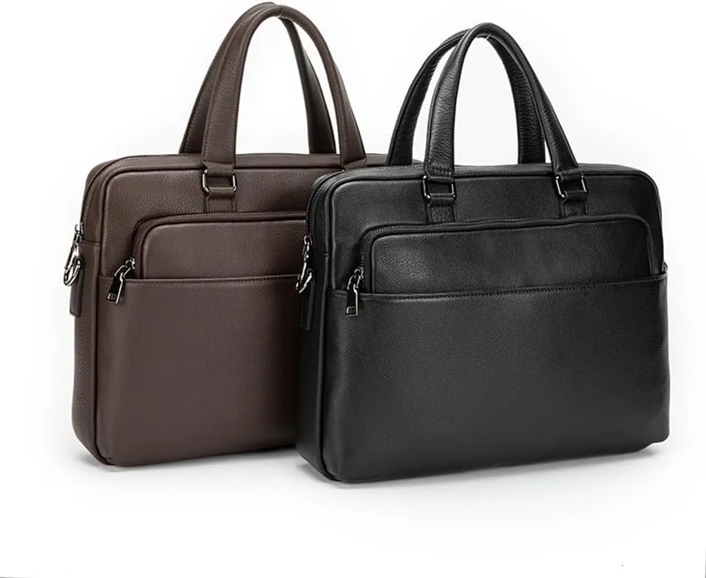 Natural Wrestling Pattern Men's Briefcase Large Capacity Computer Bag Men's Leather Handbag Top