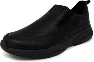 Nautica Slip On Black Non Slip Work Shoes, Safety Water Resistant Chef Kitchen Trabajo Zapatos Restaurant or Food Service Sneakers - Comfortable and Lightweight for Men and Women