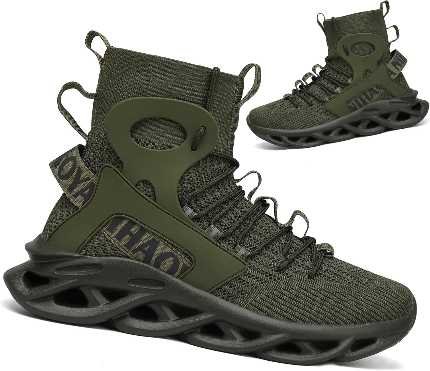 Nihaoya Men Athletic Walking Running Tennis Shoes Fashion Sneakers