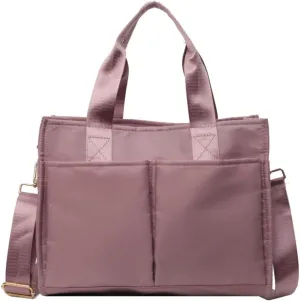 Nylon Women Tote Bag Canvas Retro Multi-pockets Shoulder Crossbody Purse Large Capacity Travel Bag Satchel Hobo Handbags