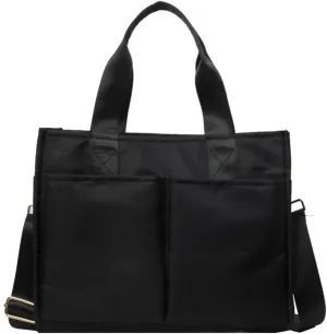 Nylon Women Tote Bag Canvas Retro Multi-pockets Shoulder Crossbody Purse Large Capacity Travel Bag Satchel Hobo Handbags