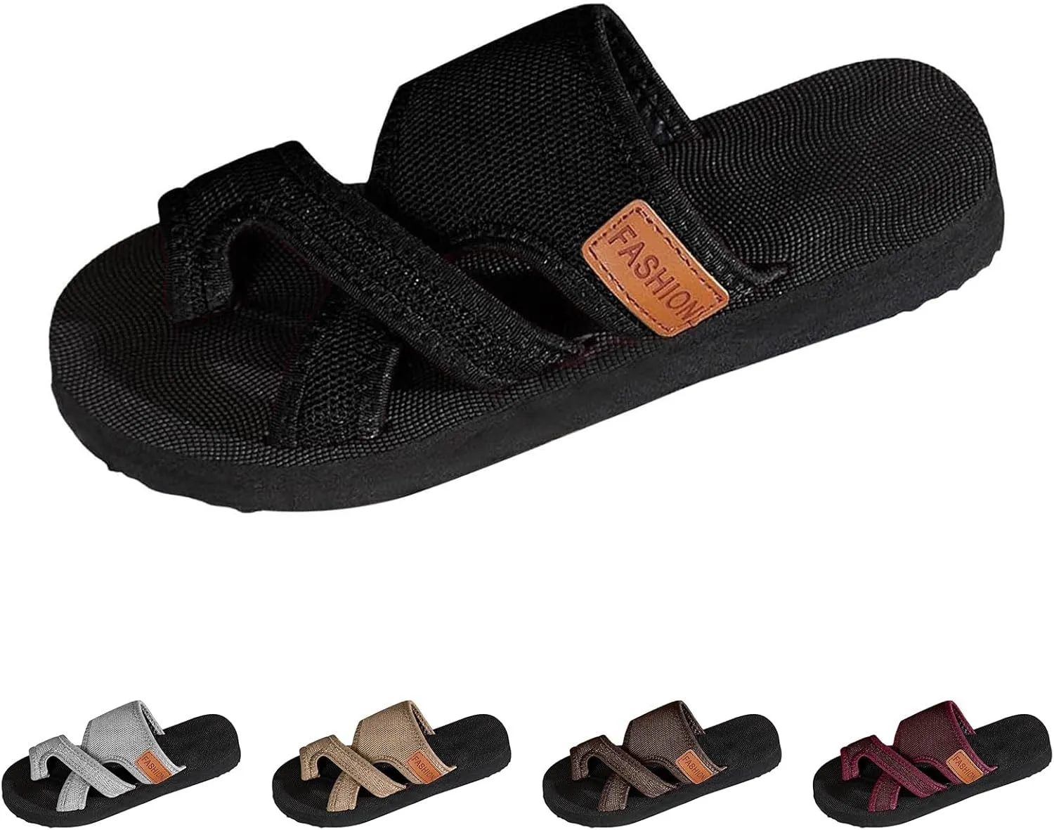 Orthopedic Sandals for Women Arch Support Non Slip Beach Slide Sandals Comfortable Breathable Sandal Hollow Mesh Slide Flip Flops Trendy Summer Boho Shoes