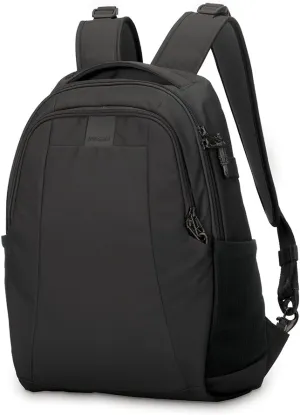 Pacsafe Metrosafe LS350 15 Liter Anti Theft Laptop Daypack/Backpack - with Padded 13" Laptop Sleeve, Adjustable Shoulder Straps, Patented Security Technology, Black