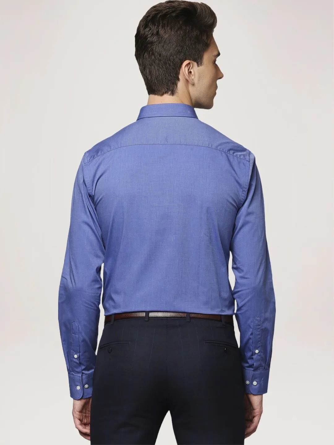 Park Avenue Men Blue Slim Fit Cotton Formal Shirt