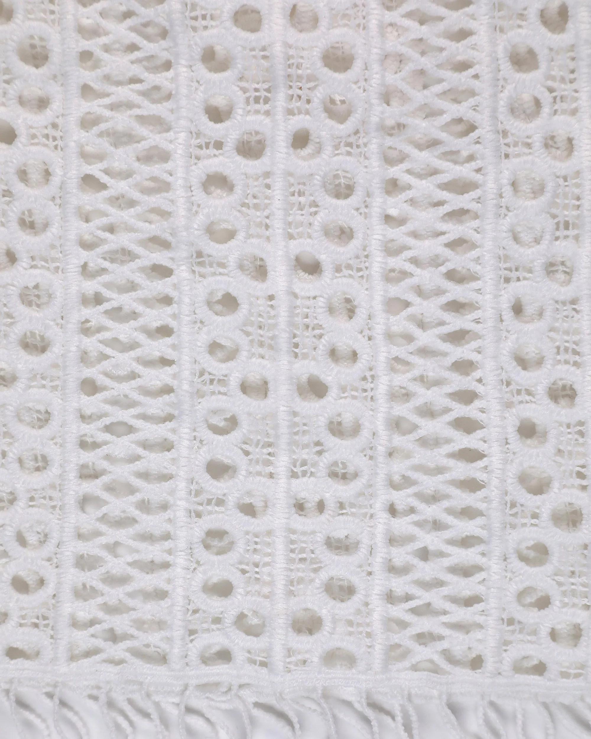Patterned Lace Sheer Tote Bag