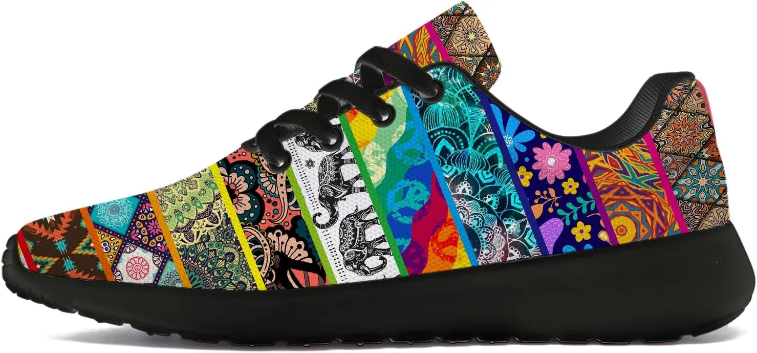 Psychedelic Shoes for Men Women Running Tennis Gym Shoes Athletic Walking Sneakers Gifts for Boyfriend Girlfriend