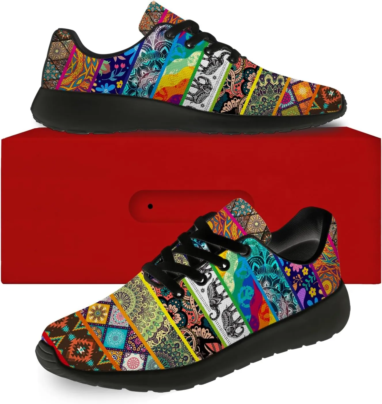 Psychedelic Shoes for Men Women Running Tennis Gym Shoes Athletic Walking Sneakers Gifts for Boyfriend Girlfriend