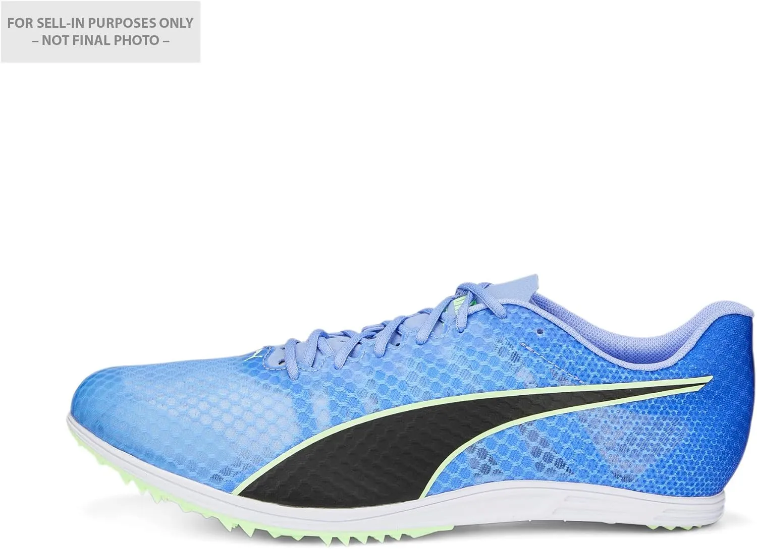 PUMA Men's Evospeed Distance 11 Track and Field Shoes, Sun Stream-Metallic Silver-Black, 10.5