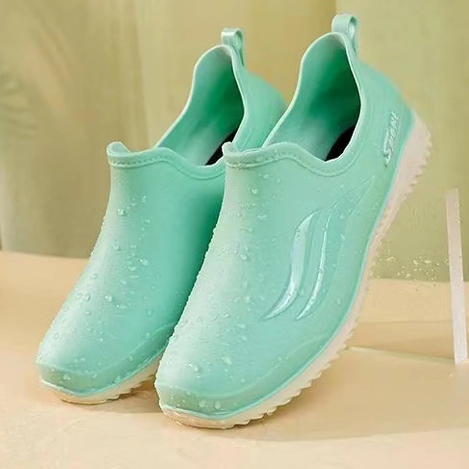 Rain Boots Women Ankle Garden Rainboot Slip On Short Rain Boots Garden Boots For Women Wide Width Waterproof Slip On Rain Shoe