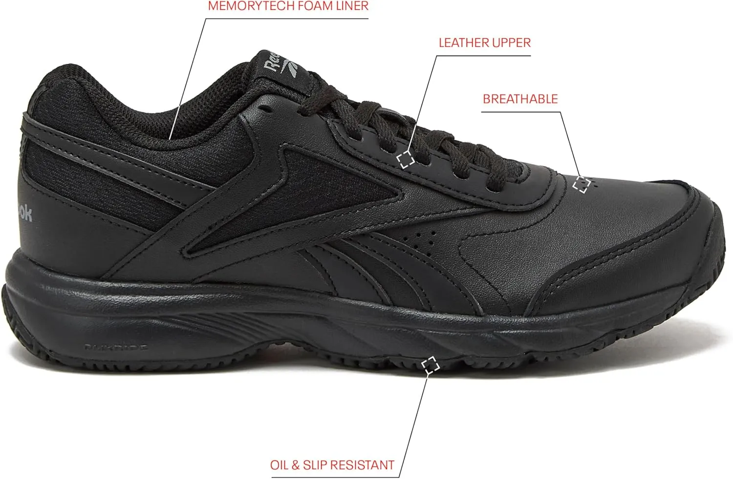 Reebok Work N Cushion Non Slip Work Shoes for Women