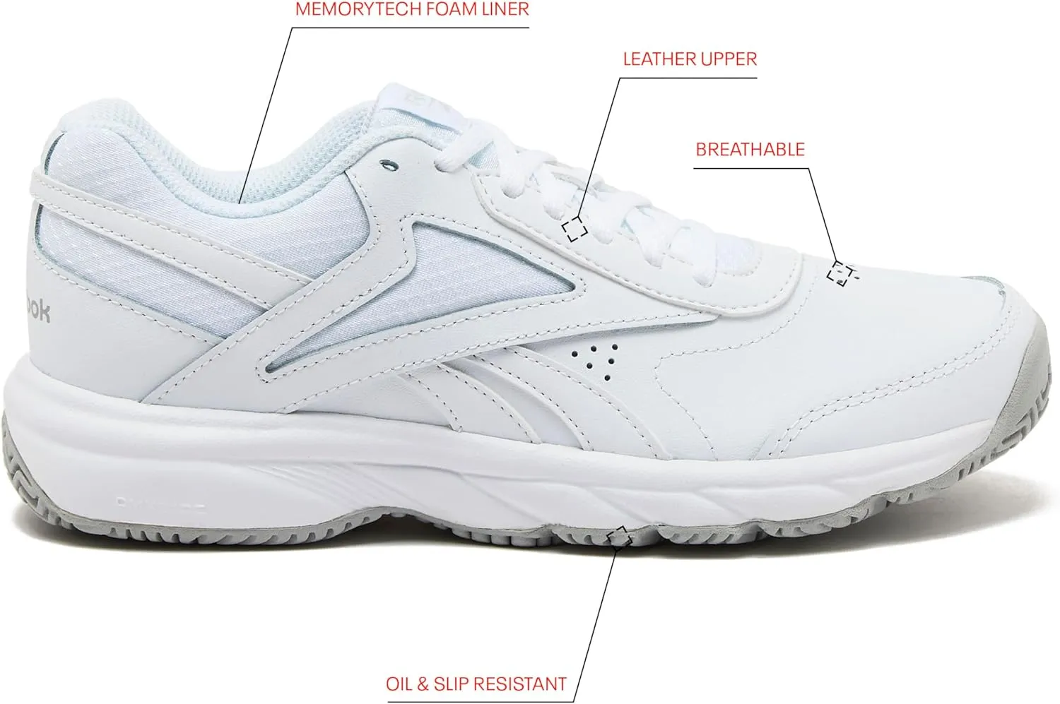 Reebok Work N Cushion Non Slip Work Shoes for Women