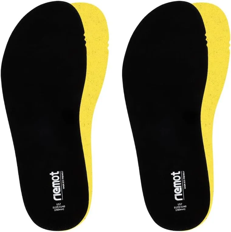 riemot 2 Pairs Memory Foam Insoles of Clogs Garden Shoes,Wide Thin Replacement Shoe Inserts for Nurse Shoes,Chef Shoes,Sole Inserts for Women/Men Black 3