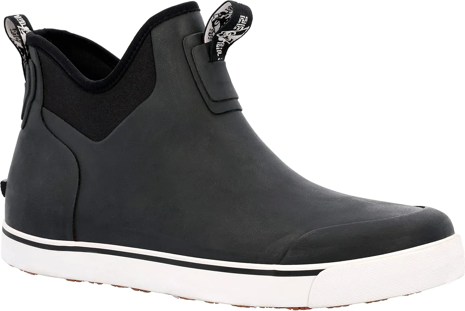 ROCKY Dry Strike Mens Waterproof Pull On Ankle Deck Boots RKK445FC Black White
