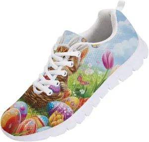 Running Shoes for Women Lightweight Tennis Shoe Outdoor Sports Gym Workout Sneakers Easter St. Patrick's Day Shoes White Sole Size 5-12