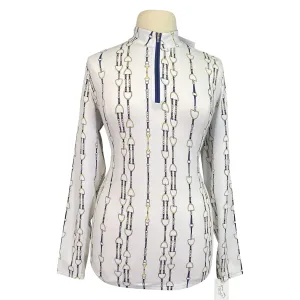 SanSoleil Sunshirt in White/Blue Stirrup - Women's XXL