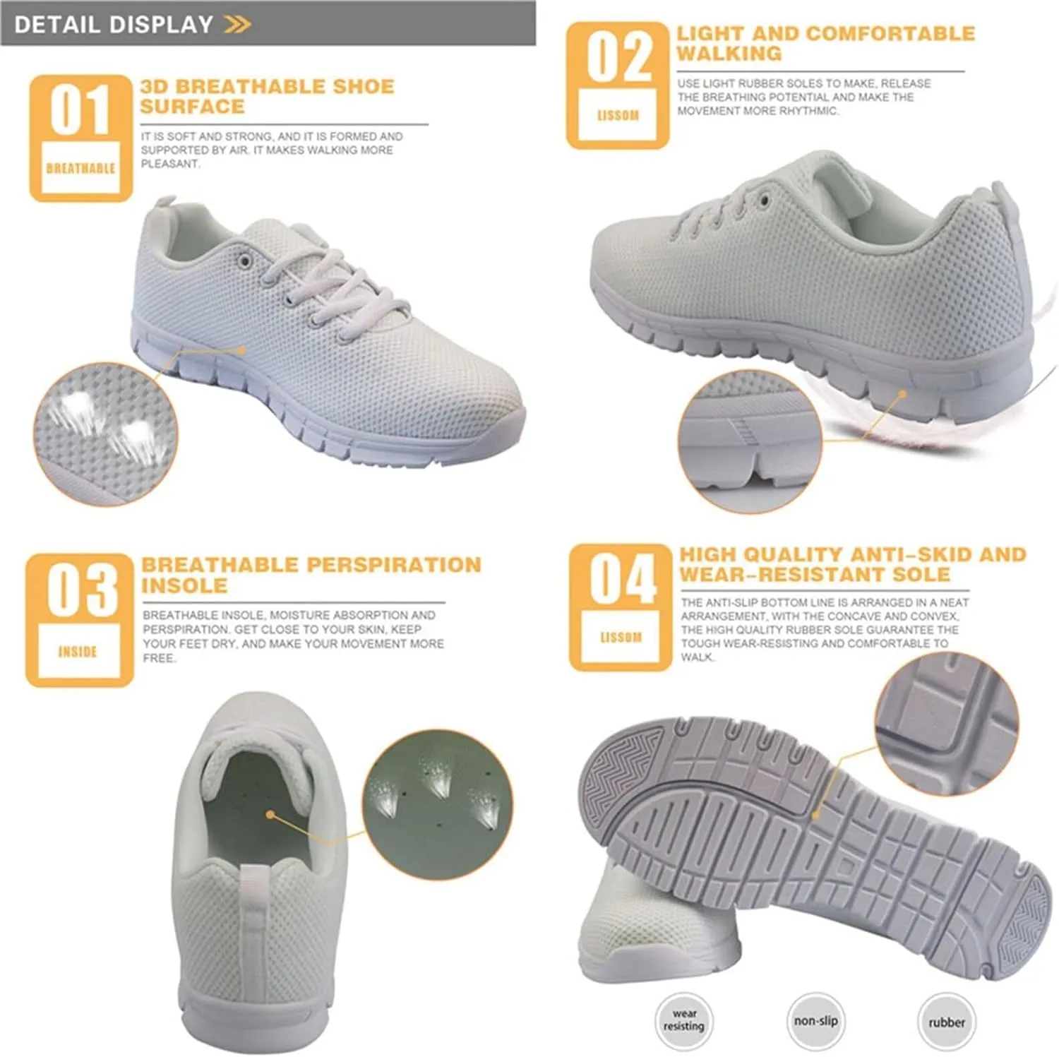 Shoes for Womens Mens Lace Up Fashion Sneaker Shoes Tennis Running Walking Shoes