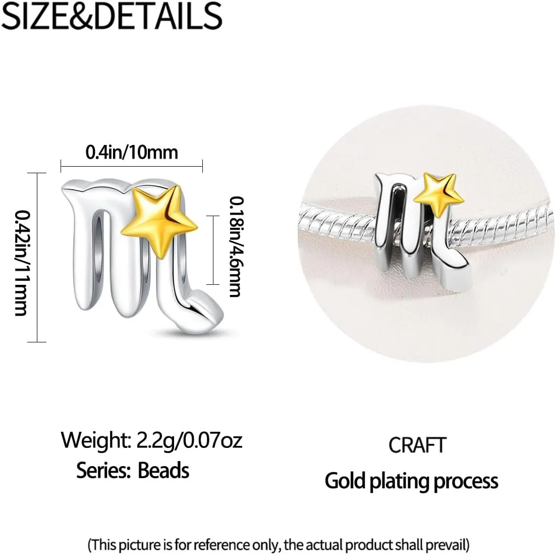 Silver Charms for Pandora Bracelets and Necklaces 12 Horoscope Pendant for Women Jewelry Gifts