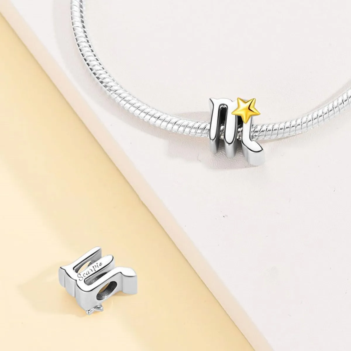 Silver Charms for Pandora Bracelets and Necklaces 12 Horoscope Pendant for Women Jewelry Gifts