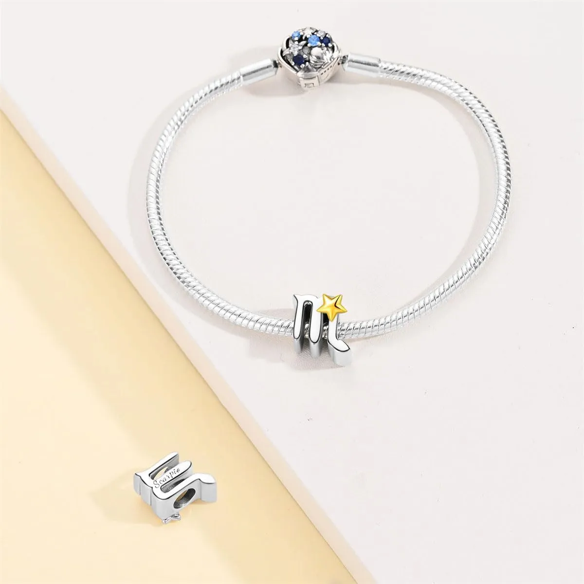 Silver Charms for Pandora Bracelets and Necklaces 12 Horoscope Pendant for Women Jewelry Gifts