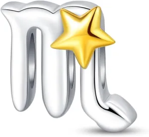 Silver Charms for Pandora Bracelets and Necklaces 12 Horoscope Pendant for Women Jewelry Gifts