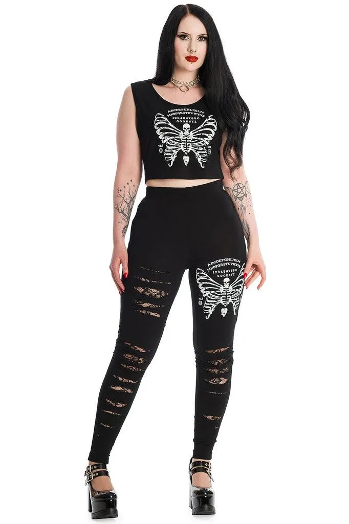 Skeleton Butterfly Cropped Top