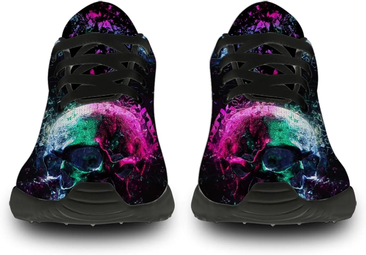 Skull Shoes for Men Women Lightweight Comfort Running Tennis Walking Sneakers Gifts for Him Her