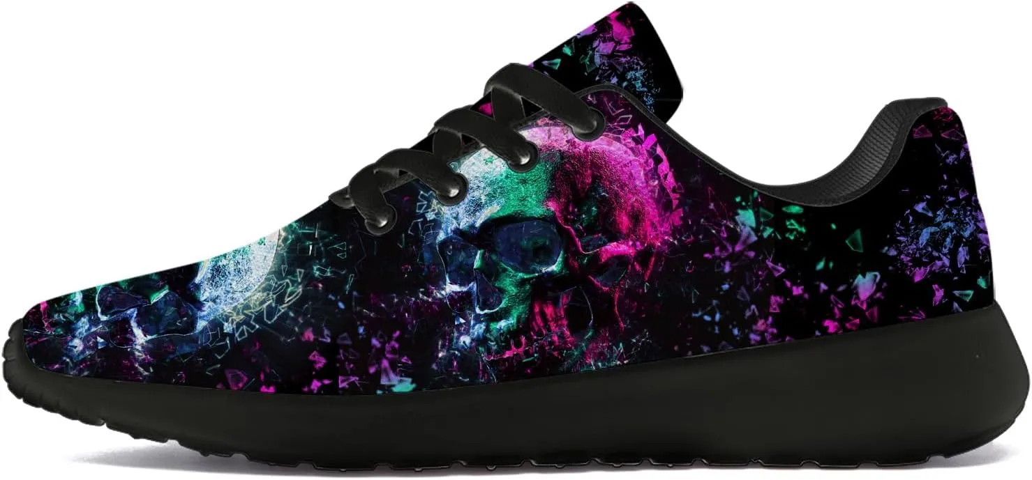 Skull Shoes for Men Women Lightweight Comfort Running Tennis Walking Sneakers Gifts for Him Her