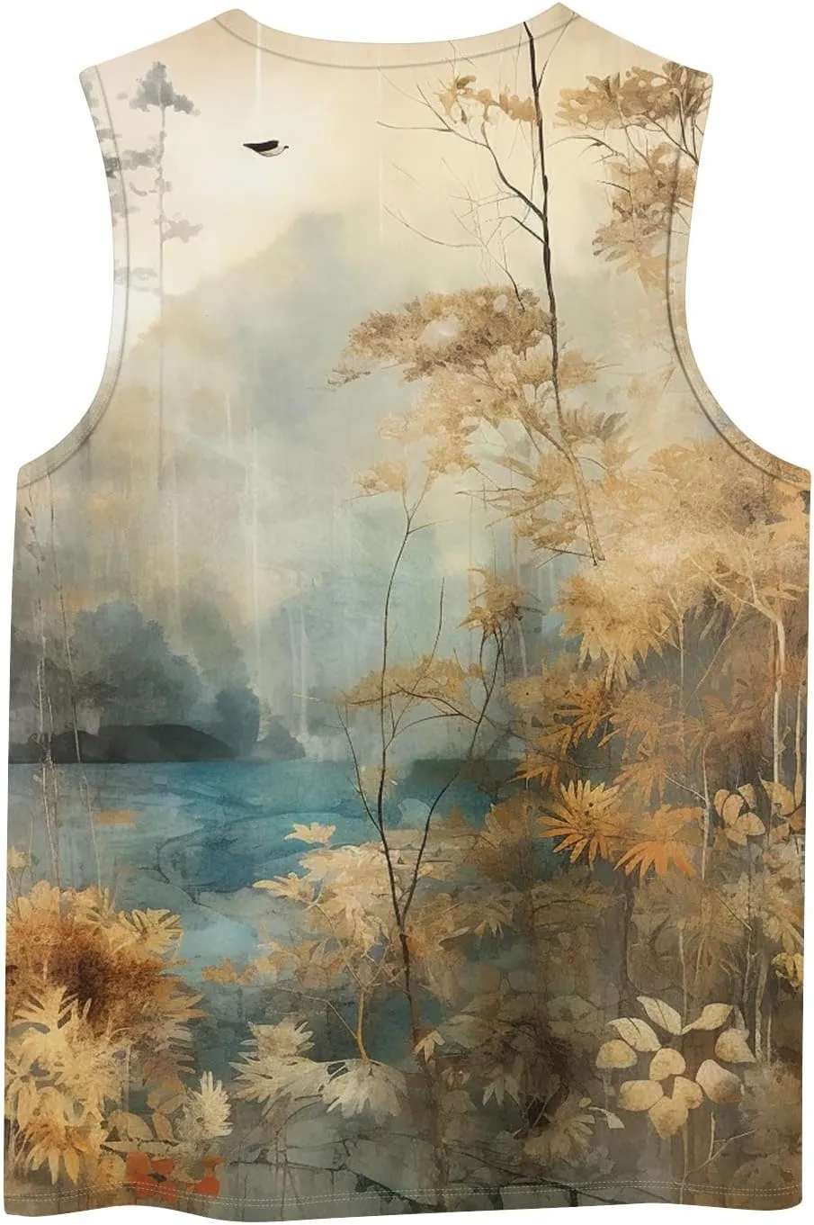 Sleeveless Tops for Women Summer Crew Neck Loose Fit Basic Tunics Tank Floral Holiday Going Out Tank Top Tee