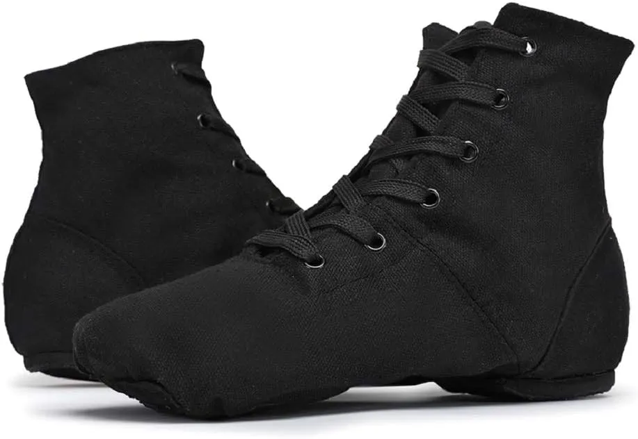 Smithmelody Canvas Jazz Dancing Sneakers Ballet Dance Boots for Girls Boys