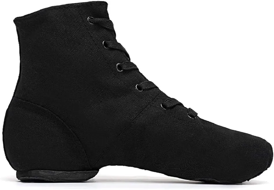 Smithmelody Canvas Jazz Dancing Sneakers Ballet Dance Boots for Girls Boys