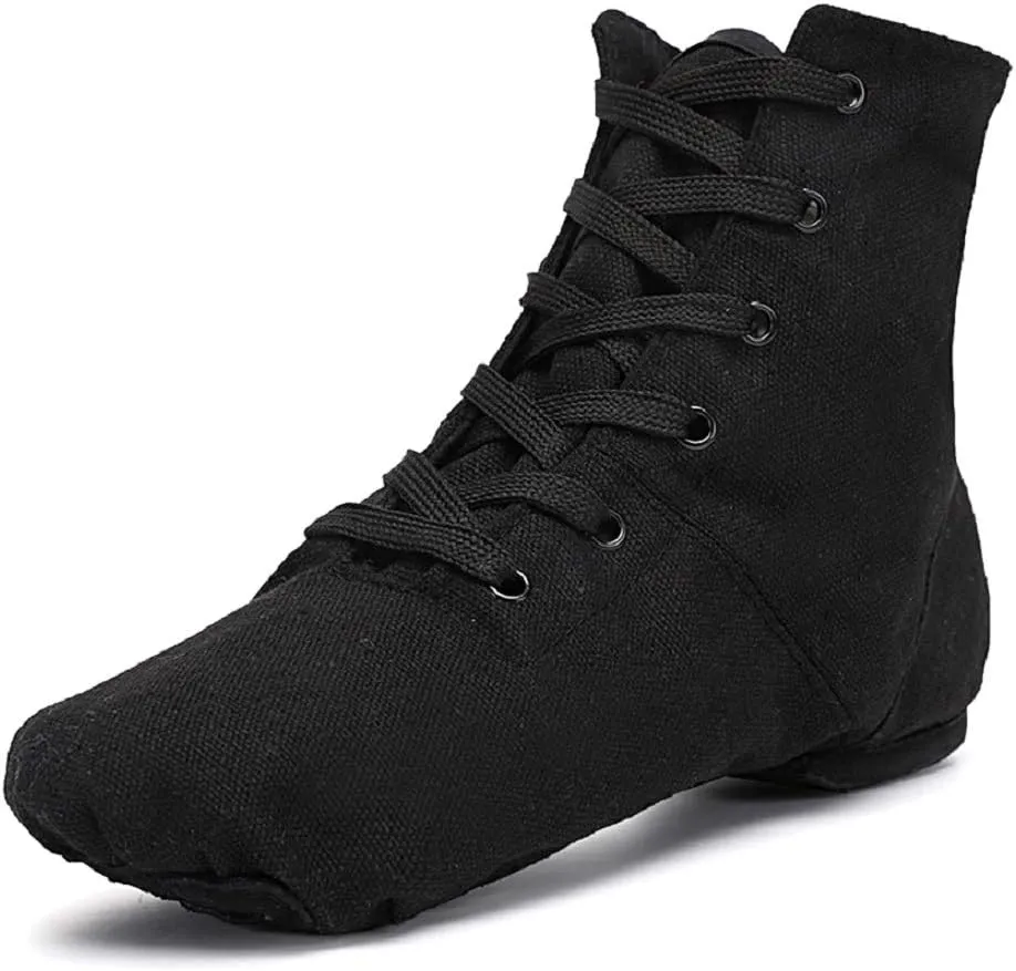 Smithmelody Canvas Jazz Dancing Sneakers Ballet Dance Boots for Girls Boys