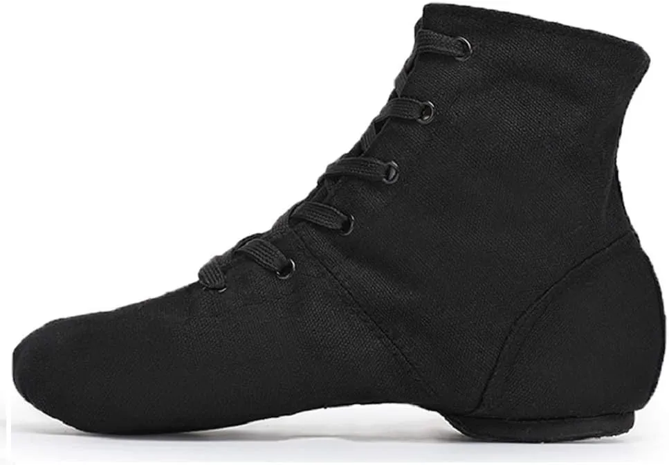 Smithmelody Canvas Jazz Dancing Sneakers Ballet Dance Boots for Girls Boys