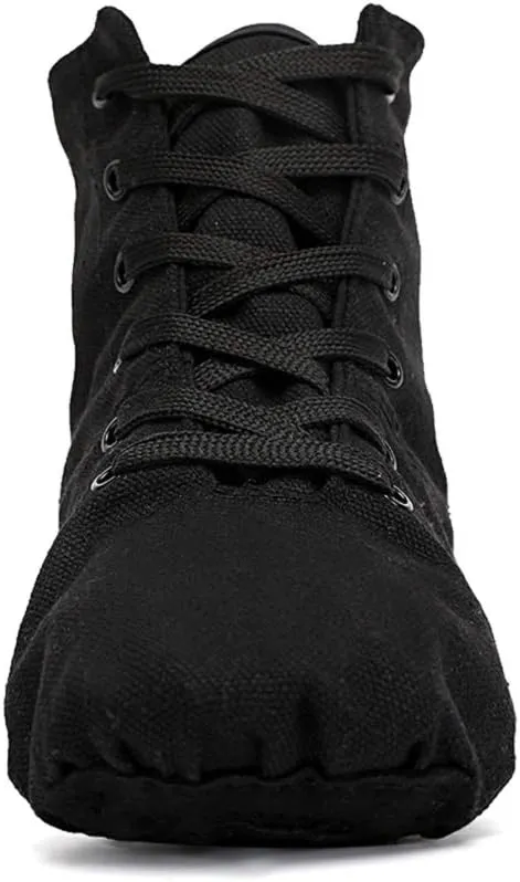 Smithmelody Canvas Jazz Dancing Sneakers Ballet Dance Boots for Girls Boys