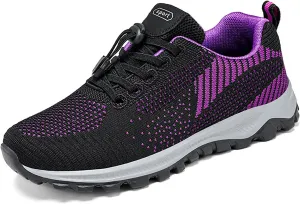 SOLPNOW Women's Stretch Elastic Strap Slip On Mesh Sneakers with Arch Support Breathable Comfortable Casual Walking Platform Sneakers,Outdoor Non-Slip Workout Running Sneakers