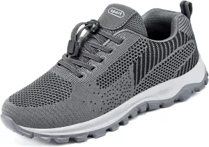 SOLPNOW Women's Stretch Elastic Strap Slip On Mesh Sneakers with Arch Support Breathable Comfortable Casual Walking Platform Sneakers,Outdoor Non-Slip Workout Running Sneakers