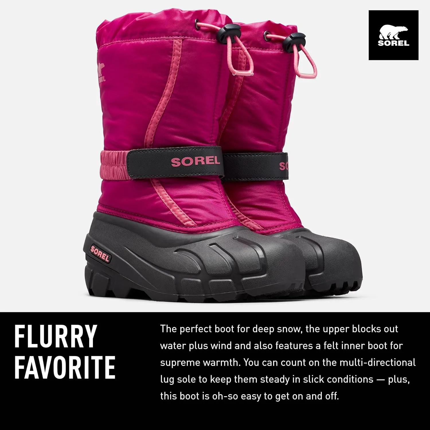 SOREL - Youth Flurry Winter Snow Boots for Kids