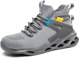 Steel Toe Shoes for Men Work Boots Safety Sneakers Lightweight Non Slip Breathable Industrial Construction Shoes