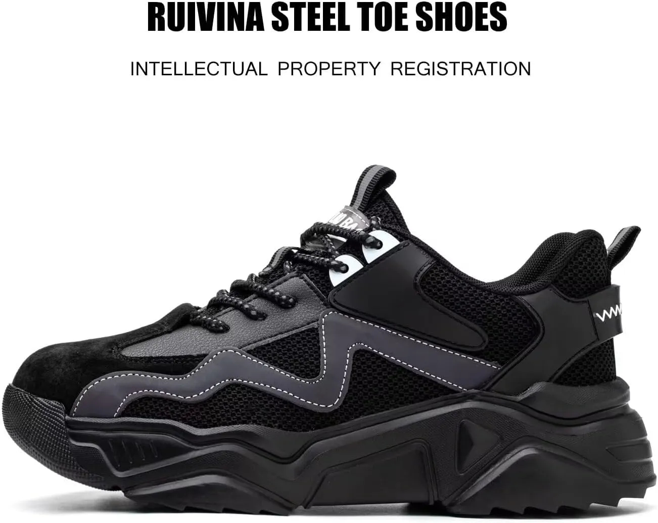 Steel Toe Shoes for Women Men Wide fit Indestructible Work Sneakers Safety Shoes Lightweight Slip Resistant Puncture Proof Composite Toe Shoe