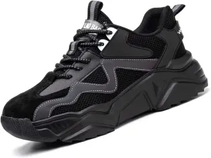 Steel Toe Shoes for Women Men Wide fit Indestructible Work Sneakers Safety Shoes Lightweight Slip Resistant Puncture Proof Composite Toe Shoe